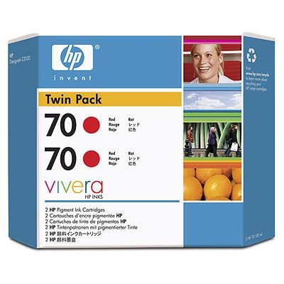 HP CB347A (70) Kırmızı Orjinal Kartuş 2li Paket - Designjet Z2100
