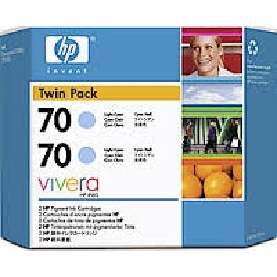 HP CB351A (70) Açık Mavi Orjinal Kartuş 2li Paket - Designjet Z2100