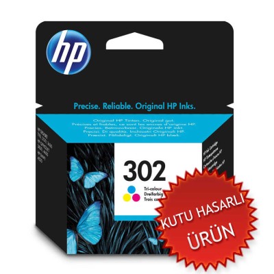 HP F6U65A (302) Renkli Orjinal Kartuş - DeskJet 2130