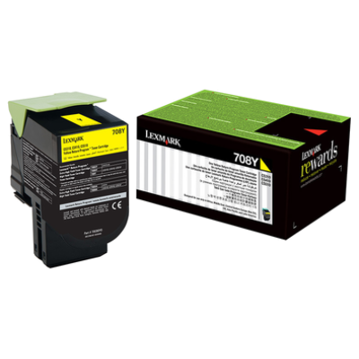 Lexmark 70C80Y0 708Y Sarı Orjinal Toner - CS310 / CS410