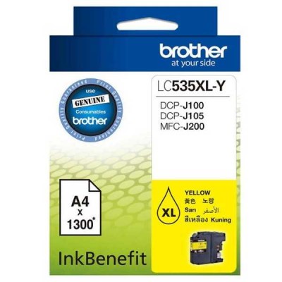 Brother LC535XLY Yüksek Kapasite Sarı Orjinal Kartuş - DCP-J105