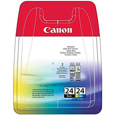 Canon BCI-24 (6881A042) Renkli-Siyah İkili Paket Orjinal Kartuş - i250 / i320