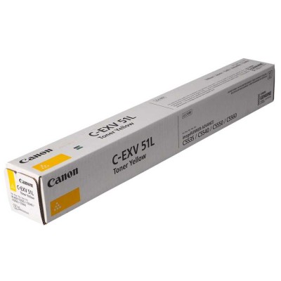 Canon C-EXV51L 0487C002 Sarı Orjinal Toner - IR-C5535i / IR-C5540i