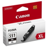 Canon CLI-551XL BK (6443B001AA) Yüksek Kapasite Siyah Orjinal Kartuş - MG5450 / MG6350