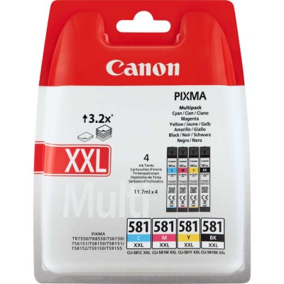 Canon CLI-581XXL Multipack 4'lü Set Orjinal Kartuş - TS6150 / TS6250