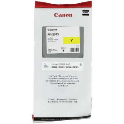 Canon PFI-207Y Sarı Orjinal Kartuş - İPF680 / İPF685
