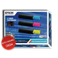 Epson C13S050287 3 Renk Ekonomik Orjinal Toner - C1100 / CX11