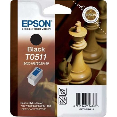 Epson C13T051140 (T0511) Siyah Orjinal Kartuş - Stylus 740 / 760
