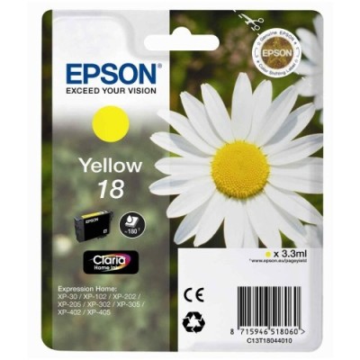 Epson C13T18044020 Sarı Orjinal Kartuş - XP-202