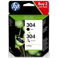 HP 3JB05AE (304) Siyah+Renkli İkili Paket Orjinal Kartuş - DeskJet 2620 / 2621