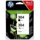 HP 3JB05AE (304) Siyah+Renkli İkili Paket Orjinal Kartuş - DeskJet 2620 / 2621