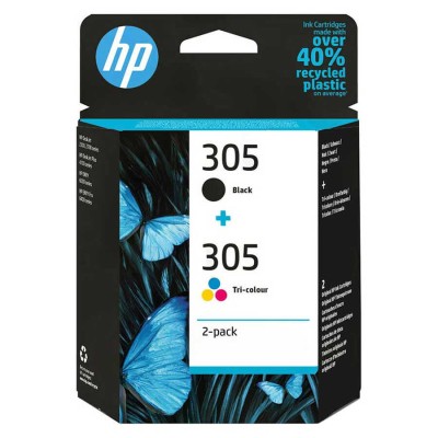 HP 6ZD17AE (305) Siyah+Renkli İkili Paket Orjinal Kartuş - DeskJet 2710