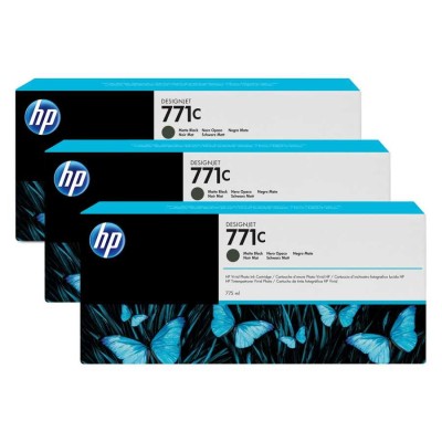HP B6Y31A (771C) Mat Siyah 3lü Plotter Kartuşu - DesignJet Z6200