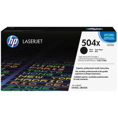 HP CE250X Siyah Orjinal Toner Yüksek Kapasite - CP3525 / CM3530