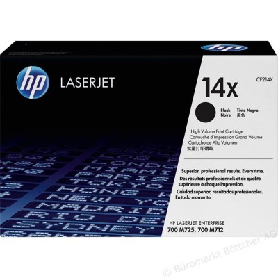 HP CF214X (14X) Siyah Orjinal Toner Yüksek Kapasite - LaserJet M712dn / M725dn