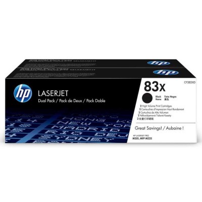 HP CF283XD (83X) İkili Paket Siyah Orjinal Toner Yüksek Kapasite - M201dw / M225dn