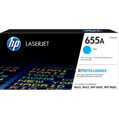HP CF451A (655A) Mavi Orjinal Toner - Laserjet M652dn / M653dn