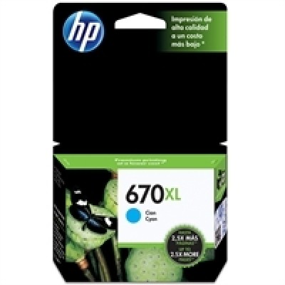 HP CZ118AB (670XL) Mavi Orjinal Kartuş Yüksek Kapasite - DeskJet 3525