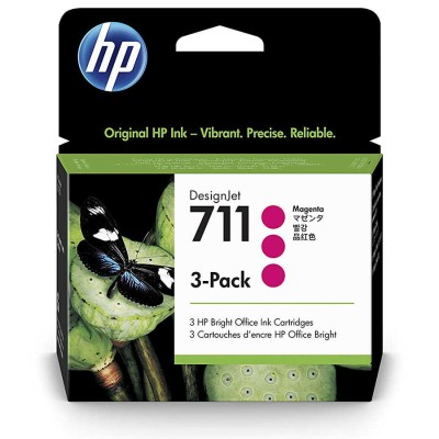 HP CZ135A (711) Kırmızı Orjinal Kartuş 3lü Paket - DesignJet T120