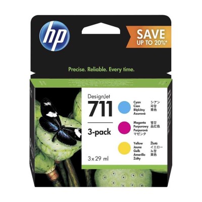 HP P2V32A (711) Renkli Orjinal Kartuş 3lü Paket - DesignJet T120