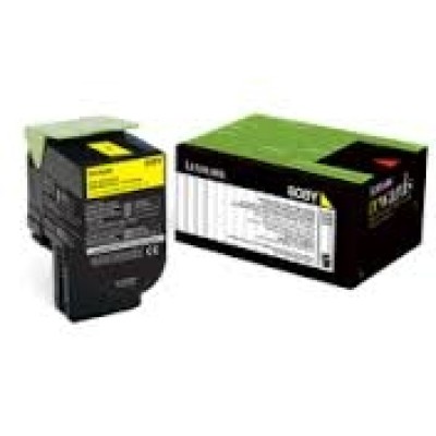 Lexmark 80C80Y0 (808Y) Sarı Orjinal Toner - CX410 / CX510 / CX310
