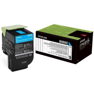 Lexmark 80C8XC0 Mavi Orjinal Toner - CX510