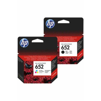 HP 652 Siyah + Renkli 2'li Set Kartuş