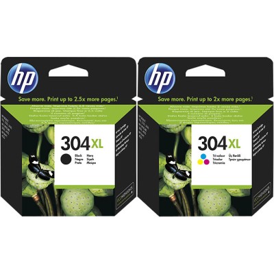 HP 304XL N9K07AE Siyah + Renkli Kartuş