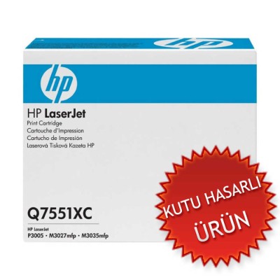 HP Q7551XC (51X) Siyah Orjinal Toner - LaserJet 3005 (C) (T8471)