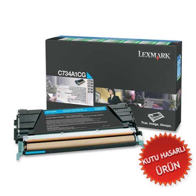 Lexmark C734A1CG Mavi Orjinal Toner - C734 / C736 (C) (T7735)