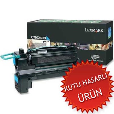 Lexmark C792X6CG Mavi Orjinal Toner Yüksek Kapasite - C792  (T15574)