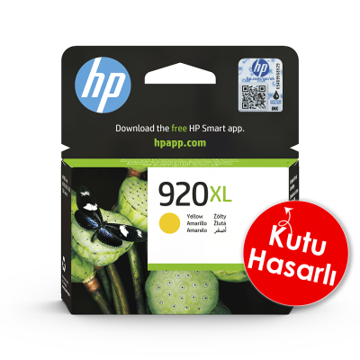 HP 920XL CD974A Sarı Orjinal Kartuş Yüksek Kapasite HP 6000 6500 C