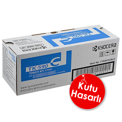 Kyocera TK 590C 1T02KVCNL0 Mavi Orjinal Toner FS C2026 C2126